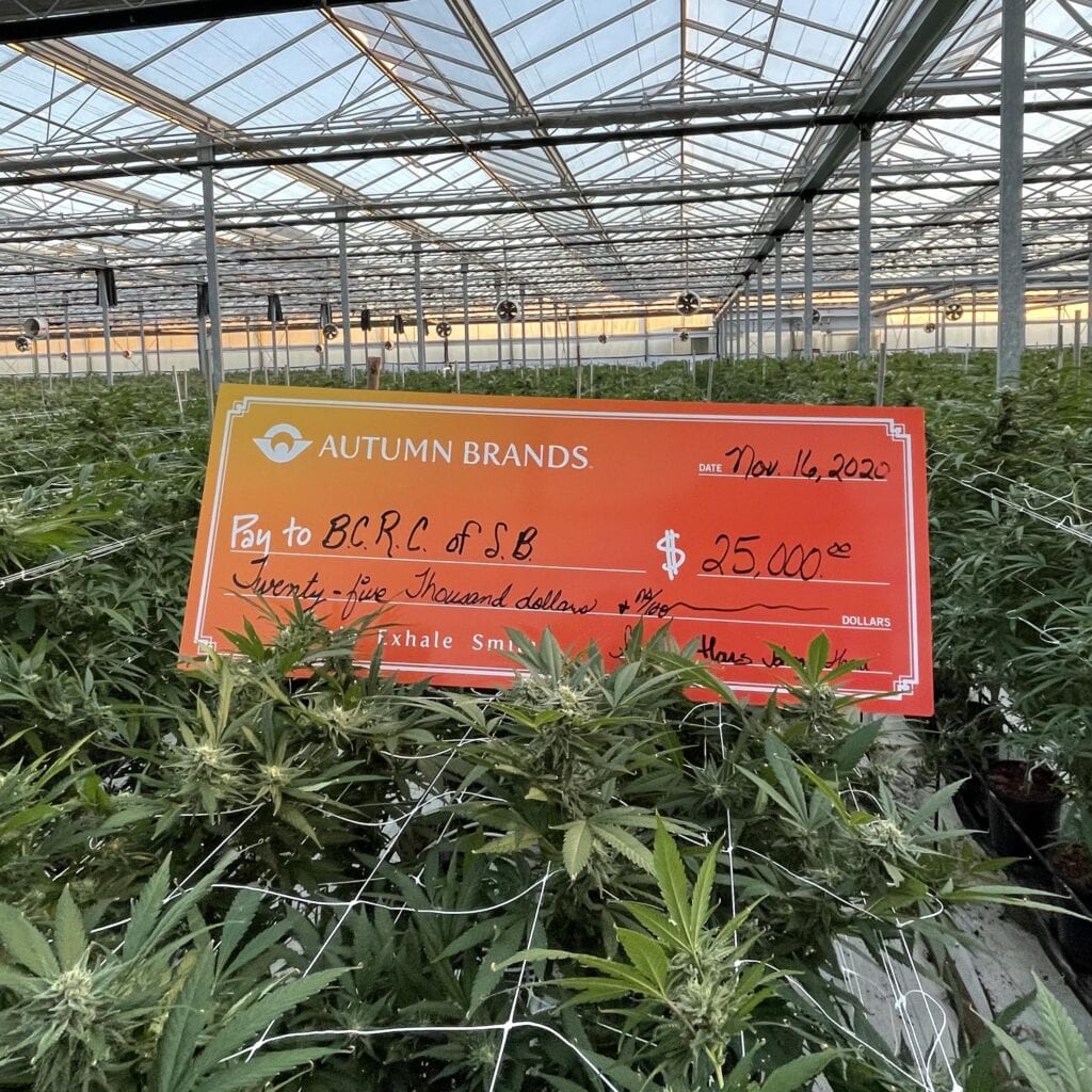The Cannabis That Helps Fight Cancer: Autumn Brands Donates $25,000 to BCRC of Santa Barbara